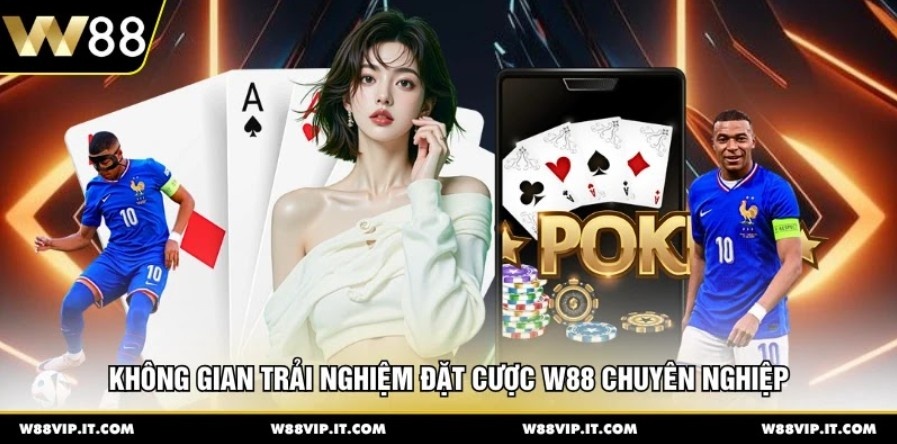 Không gian trải nghiệm đặt cược W88 chuyên nghiệp